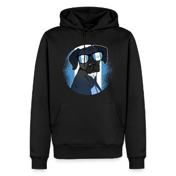 Guatemala - Sweat à capuche Premium bio Homme - noir - Devant - Nico (187cm)