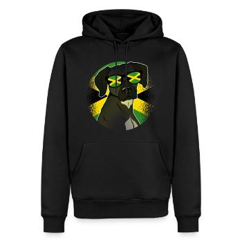 Jamaïque - Sweat à capuche Premium bio Homme - noir - Devant - Nico (187cm)