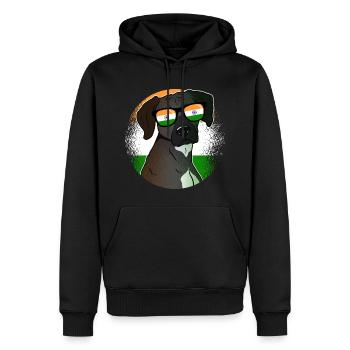 Indien - Männer Premium Bio Hoodie - Schwarz - Vorne - Nico (187cm)