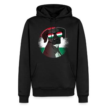 Ungarn - Männer Premium Bio Hoodie - Schwarz - Vorne - Nico (187cm)