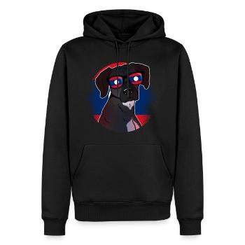 Laos - Männer Premium Bio Hoodie - Schwarz - Vorne - Nico (187cm)