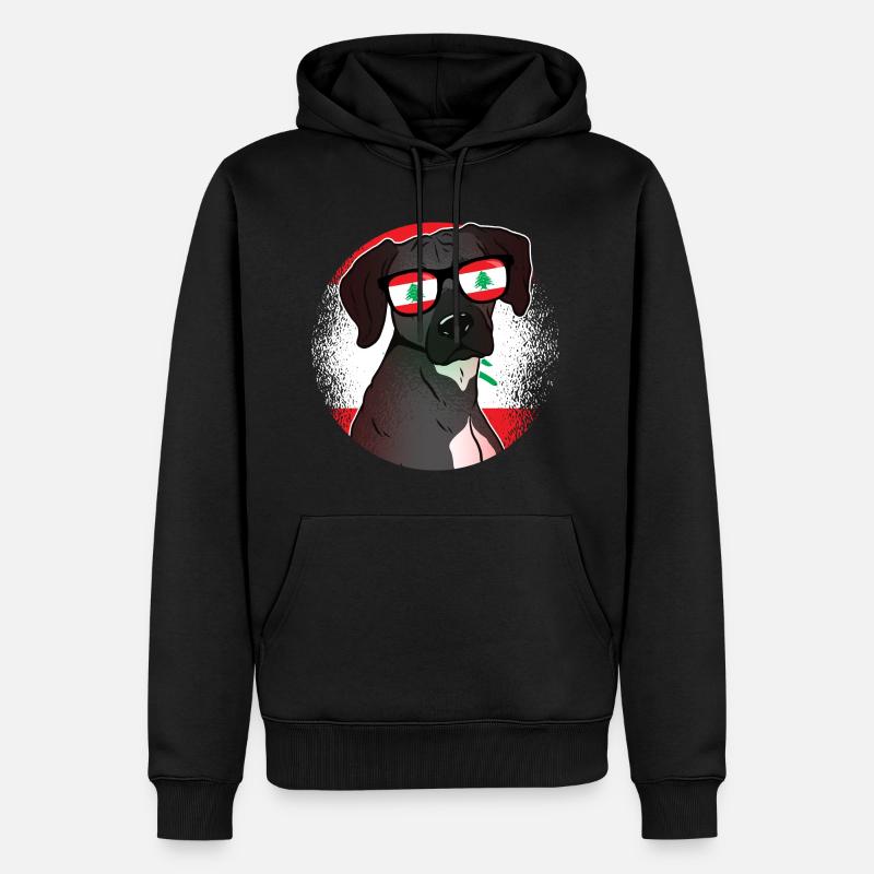 Liban - Sweat à capuche Premium bio Homme - noir