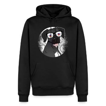 Mayotte - Männer Premium Bio Hoodie - Schwarz - Vorne - Nico (187cm)