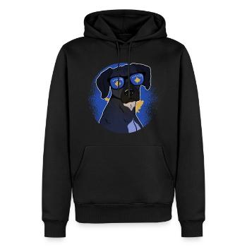 Kosovo (en anglais) - Sweat à capuche Premium bio Homme - noir - Devant - Nico (187cm)