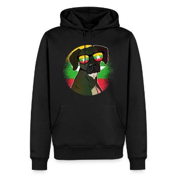 Myanmar - Sweat à capuche Premium bio Homme - noir - Devant - Nico (187cm)