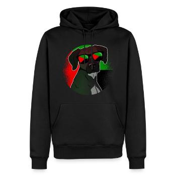Martinique - Männer Premium Bio Hoodie - Schwarz - Vorne - Nico (187cm)