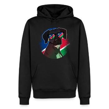 Namibie - Sweat à capuche Premium bio Homme - noir - Devant - Nico (187cm)