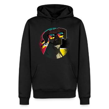 Mozambique - Men’s Premium Organic Hoodie - black - Front - Nico (187cm)