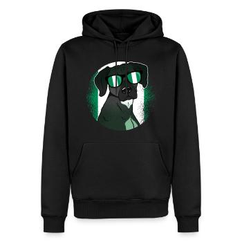 Nigeria - Männer Premium Bio Hoodie - Schwarz - Vorne - Nico (187cm)