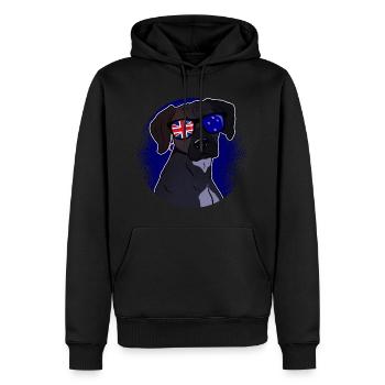 Nouvelle Zélande - Sweat à capuche Premium bio Homme - noir - Devant - Nico (187cm)