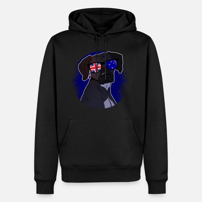 Neuseeland - Männer Premium Bio Hoodie - Schwarz