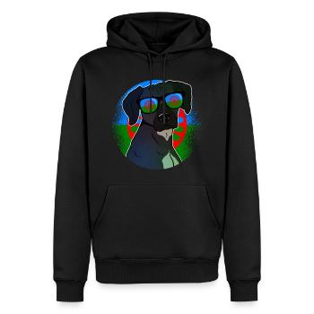 Roma - Männer Premium Bio Hoodie - Schwarz - Vorne - Nico (187cm)