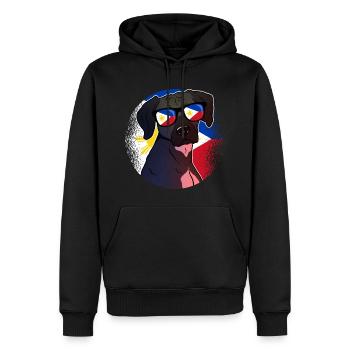 Philippines - Sweat à capuche Premium bio Homme - noir - Devant - Nico (187cm)