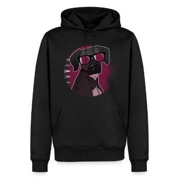 Katar - Männer Premium Bio Hoodie - Schwarz - Vorne - Nico (187cm)
