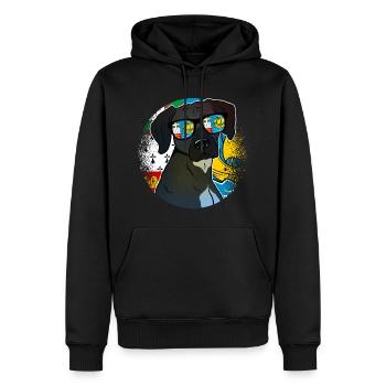 St. Pierre und Miquelon - Männer Premium Bio Hoodie - Schwarz - Vorne - Nico (187cm)