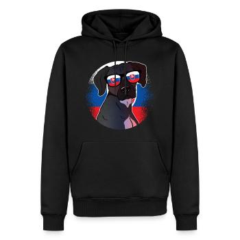 Slowakei - Männer Premium Bio Hoodie - Schwarz - Vorne - Nico (187cm)