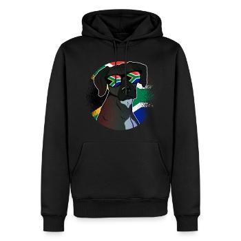 Afrique du Sud - Sweat à capuche Premium bio Homme - noir - Devant - Nico (187cm)