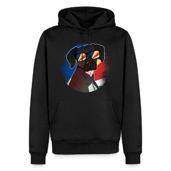 Seychellen - Männer Premium Bio Hoodie - Schwarz - Vorne - Nico (187cm)