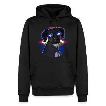 Sint Eustatius - Männer Premium Bio Hoodie - Schwarz - Vorne - Nico (187cm)