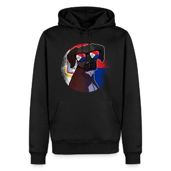 Sint Maarten - Männer Premium Bio Hoodie - Schwarz - Vorne - Nico (187cm)
