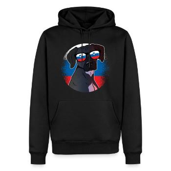 Slowenien - Männer Premium Bio Hoodie - Schwarz - Vorne - Nico (187cm)
