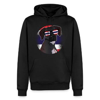 Thaïlande - Sweat à capuche Premium bio Homme - noir - Devant - Nico (187cm)