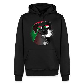 Soudan - Sweat à capuche Premium bio Homme - noir - Devant - Nico (187cm)