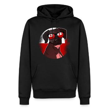 Tonga - Sweat à capuche Premium bio Homme - noir - Devant - Nico (187cm)