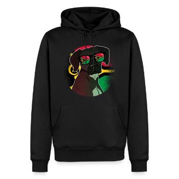 Vanuatu - Sweat à capuche Premium bio Homme - noir - Devant - Nico (187cm)
