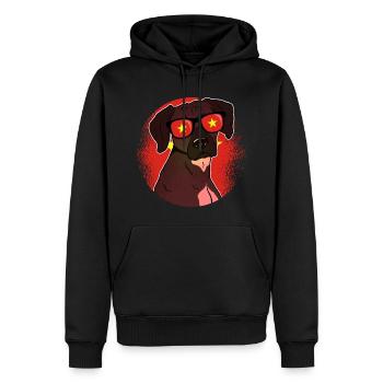 Vietnam - Männer Premium Bio Hoodie - Schwarz - Vorne - Nico (187cm)