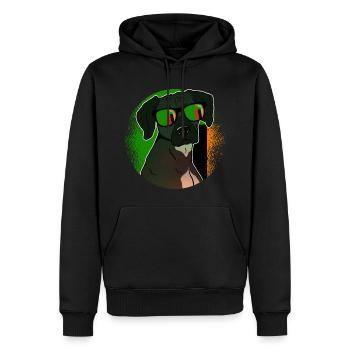Zambie - Sweat à capuche Premium bio Homme - noir - Devant - Nico (187cm)