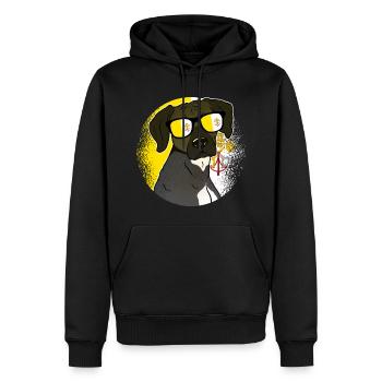 Vatikan - Männer Premium Bio Hoodie - Schwarz - Vorne - Nico (187cm)