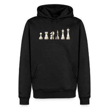 Chess Gift Chess Pieces - Men’s Premium Organic Hoodie - black - Front - Nico (187cm)