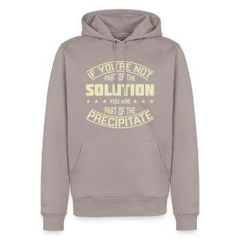 Si vous ne faites pas partie du jeu de mots Solution Chemistry - Sweat à capuche Premium bio Homme - taupe - Devant - Nico (187cm)