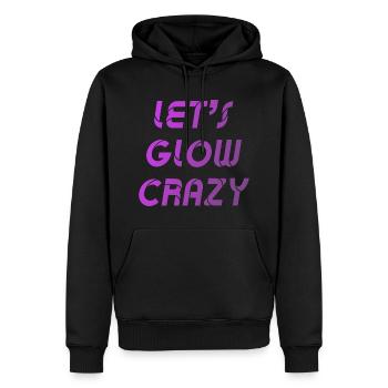 Voyons un graphique fou brillant - Sweat à capuche Premium bio Homme - noir - Devant - Nico (187cm)