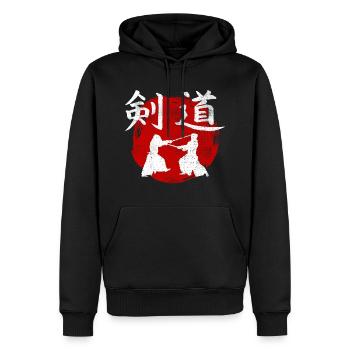 Kendo Martial Art MMA Kanji Japan Gym - Männer Premium Bio Hoodie - Schwarz - Vorne - Nico (187cm)
