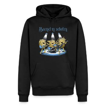 Bandnudeln Nudel Pasta Musik Musikband Wortspiel - Männer Premium Bio Hoodie - Schwarz - Vorne - Nico (187cm)