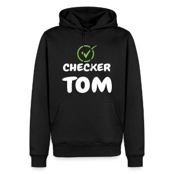 Chemise drôle de Tom à carreaux pour tous les Tom du monde - Sweat à capuche Premium bio Homme - noir - Devant - Nico (187cm)
