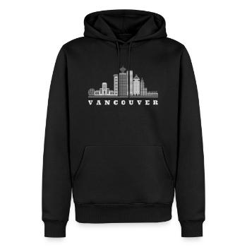 Vancouver Skyline Canada - Sweat à capuche Premium bio Homme - noir - Devant - Nico (187cm)