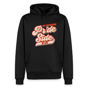 Always Look on the Pride Side - LGBT - Men’s Premium Organic Hoodie - black - Front - Nico (187cm)