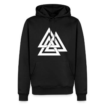 Valknut - Sweat à capuche Premium bio Homme - noir - Devant - Nico (187cm)
