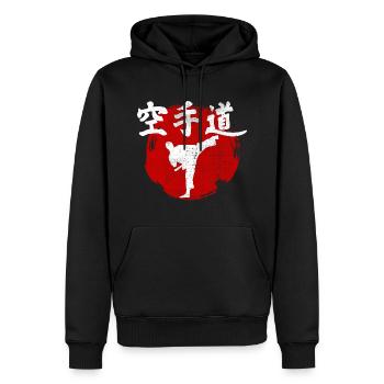 Karate Martial Art MMA Kanji Japan Gym - Männer Premium Bio Hoodie - Schwarz - Vorne - Nico (187cm)
