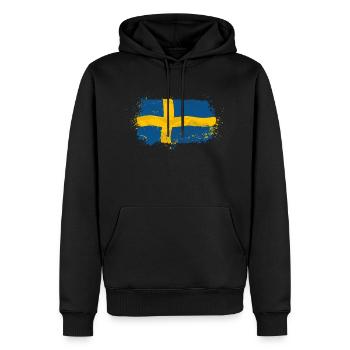 Sweden Flag - Männer Premium Bio Hoodie - Schwarz - Vorne - Nico (187cm)
