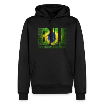 BJJ Jiu Jitsu Brésilien Art Martial MMA Combat - Sweat à capuche Premium bio Homme - noir - Devant - Nico (187cm)