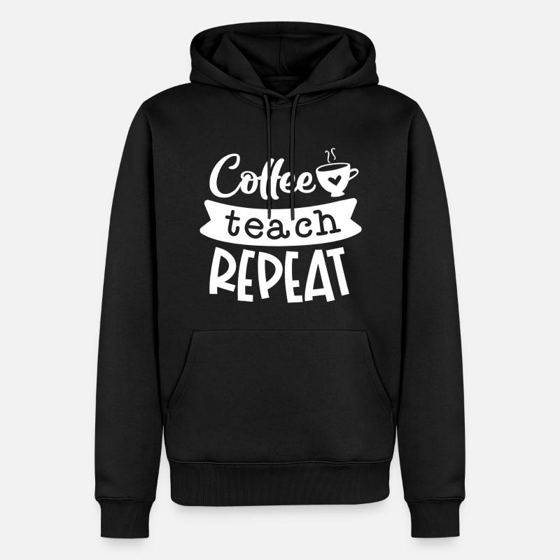 Café Enseigner Répéter - Sweat à capuche Premium bio Homme - noir