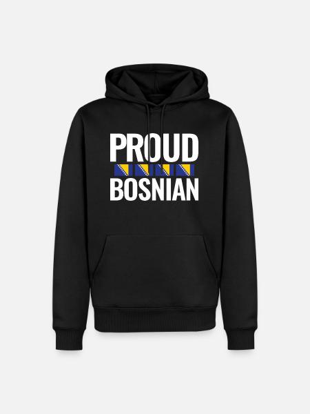 Trotse Bosnische Bosnië Balkan Bosnische Vlag - Mannen Premium Bio hoodie - zwart
