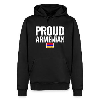 Proud Armenian Armenien Armenische Flagge - Männer Premium Bio Hoodie - Schwarz - Vorne - Nico (187cm)