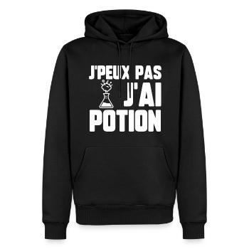 J’peux pas j’ai potion - Sweat à capuche Premium bio Homme - noir - Devant - Nico (187cm)