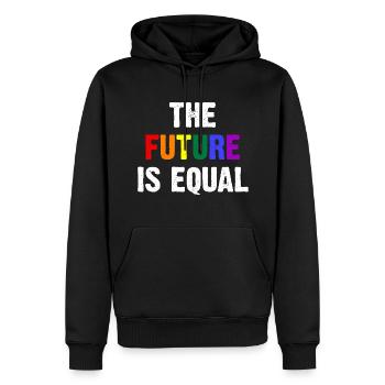 The Future Is Equal - Men’s Premium Organic Hoodie - black - Front - Nico (187cm)