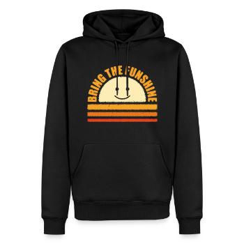 Sunshine - Men’s Premium Organic Hoodie - black - Front - Nico (187cm)